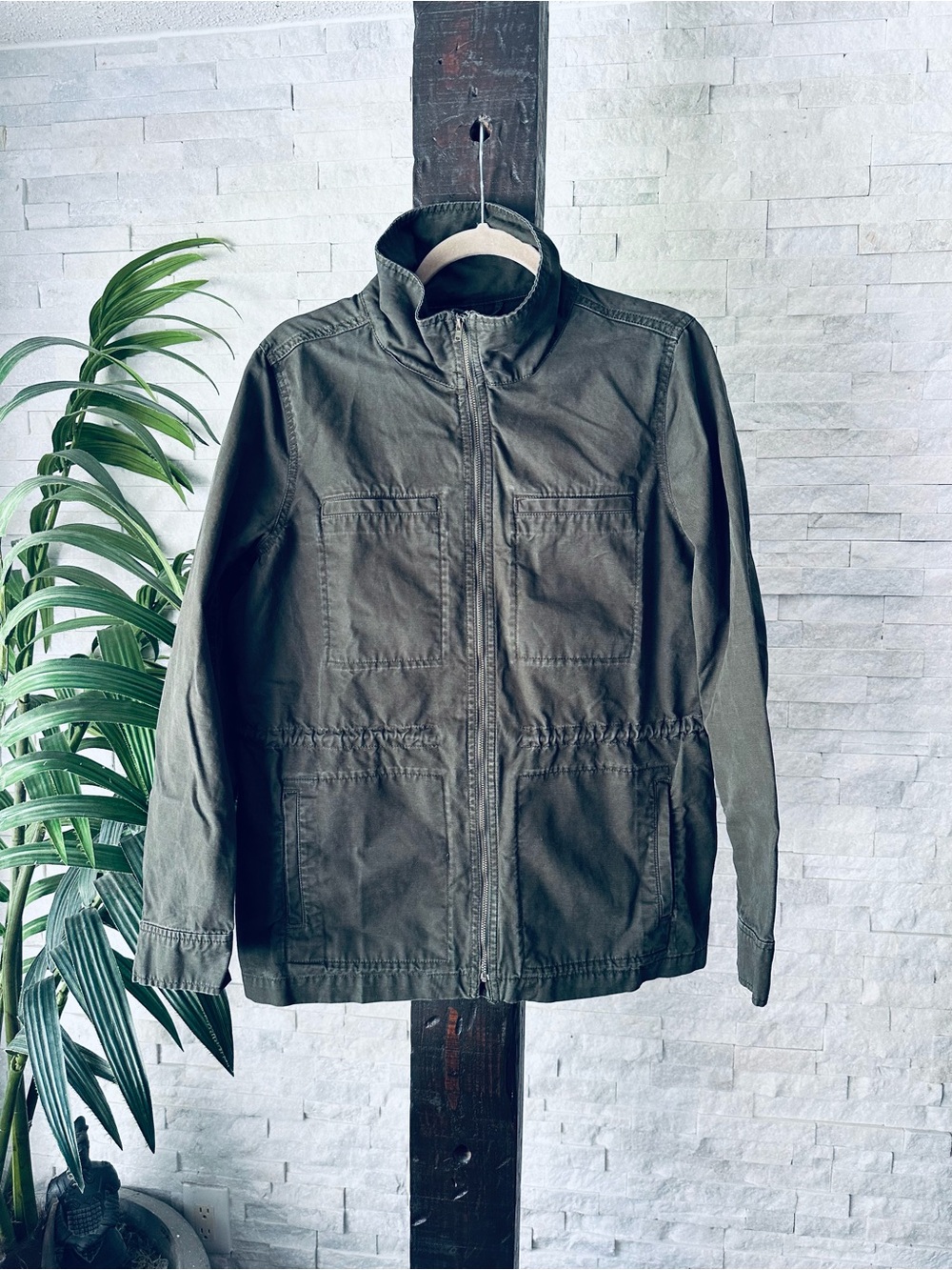 Gap Olive Green Forbidden Forest 100% Cotton Utility Jacket Size L
